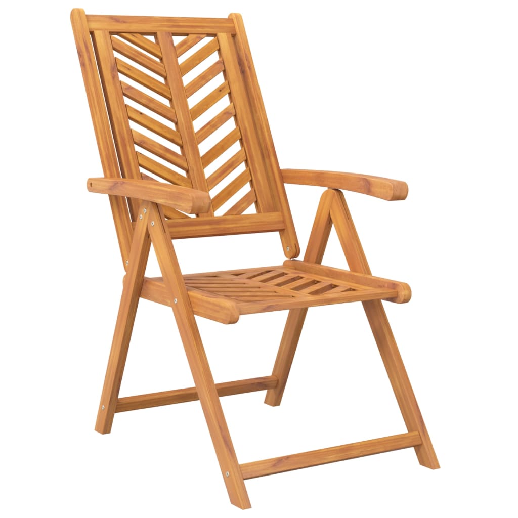vidaXL Reclining Garden Chair |  Set of 2 | Natural wood color