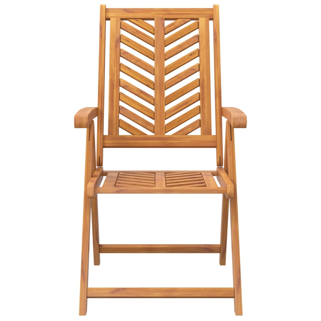 vidaXL Reclining Garden Chair |  Set of 2 | Natural wood color