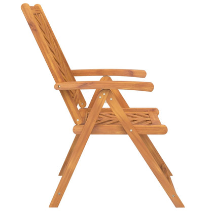 vidaXL Reclining Garden Chair |  Set of 2 | Natural wood color