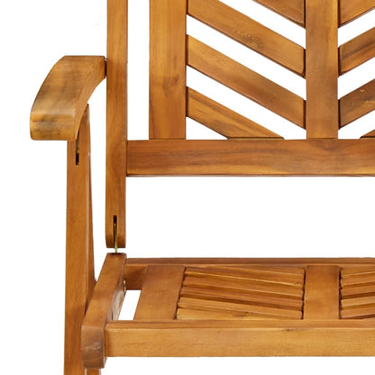 vidaXL Reclining Garden Chair |  Set of 2 | Natural wood color