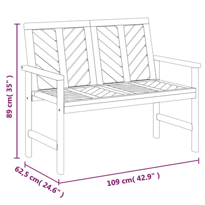 vidaXL Garden Bench 109 cm Solid Wood Acacia