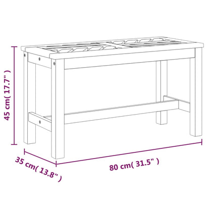 vidaXL Garden Bench 80 cm Solid Wood Acacia