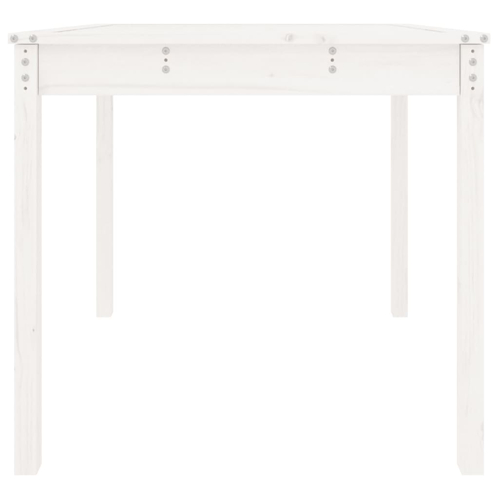 vidaXL Garden Table White 82,5x82,5x76 cm Solid Wood Pine