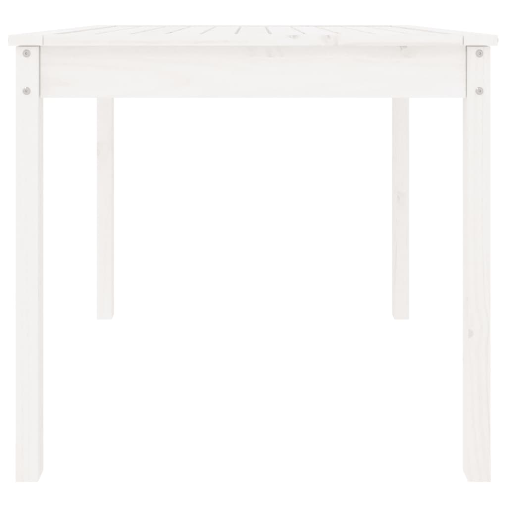 vidaXL Garden Table White 82,5x82,5x76 cm Solid Wood Pine