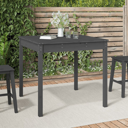 vidaXL Garden Table Grey 82,5x82,5x76 cm Solid Wood Pine