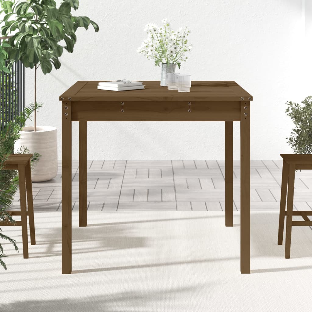 vidaXL Garden Table Honey Brown 82,5x82,5x76 cm Solid Wood Pine