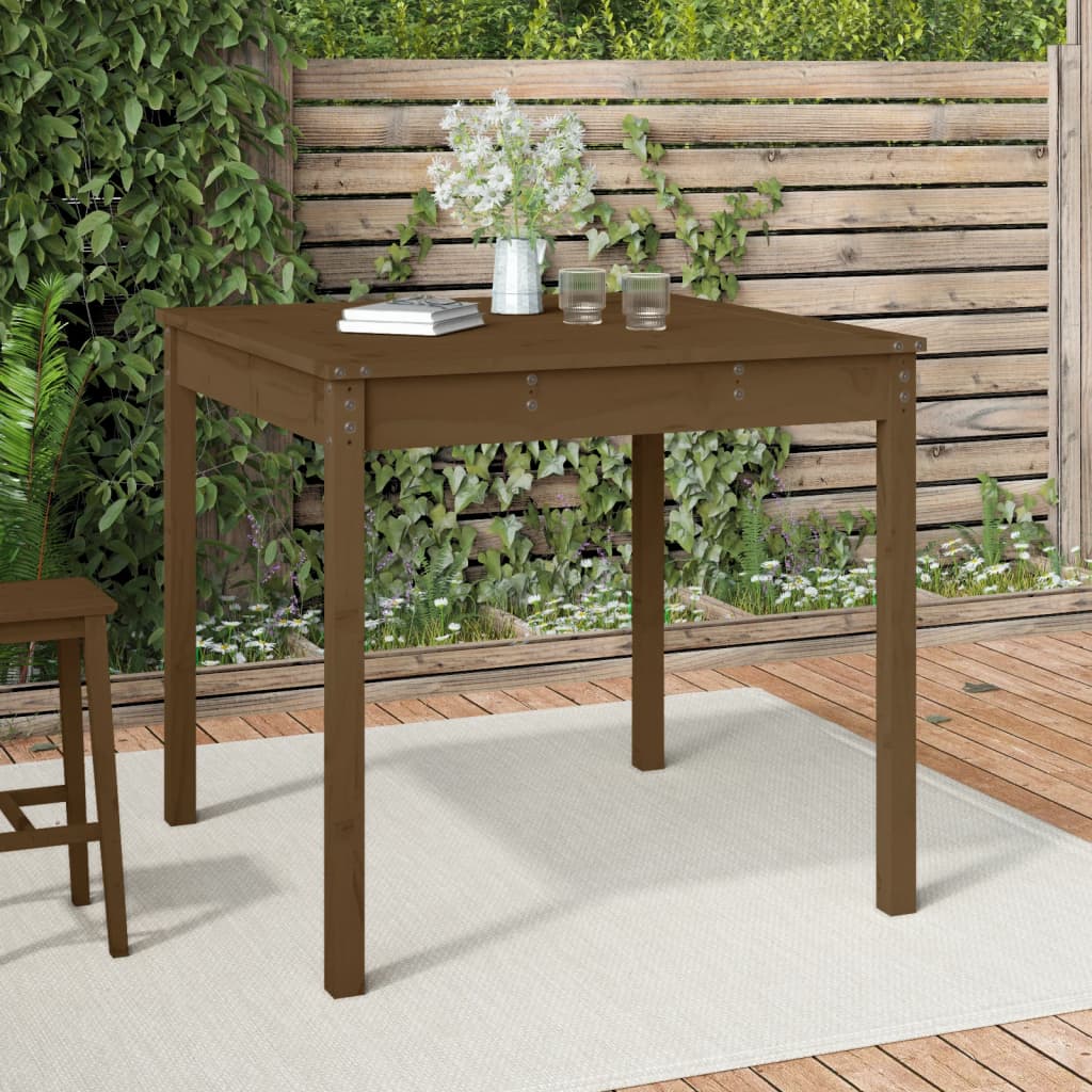 vidaXL Garden Table Honey Brown 82,5x82,5x76 cm Solid Wood Pine