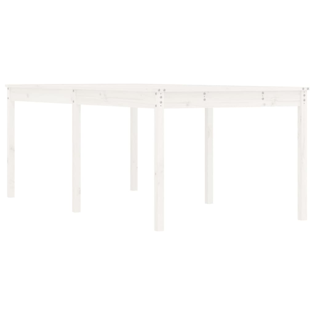 vidaXL Garden Table White 203.5x100x76 cm Solid Wood Pine