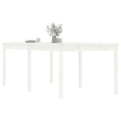 vidaXL Garden Table White 203.5x100x76 cm Solid Wood Pine
