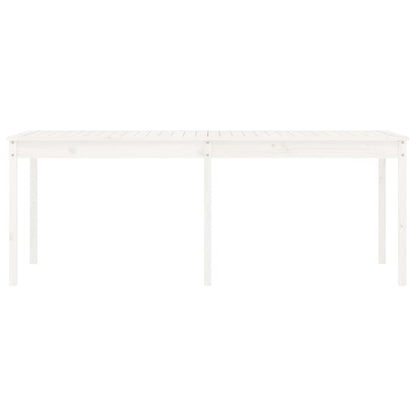 vidaXL Garden Table White 203.5x100x76 cm Solid Wood Pine