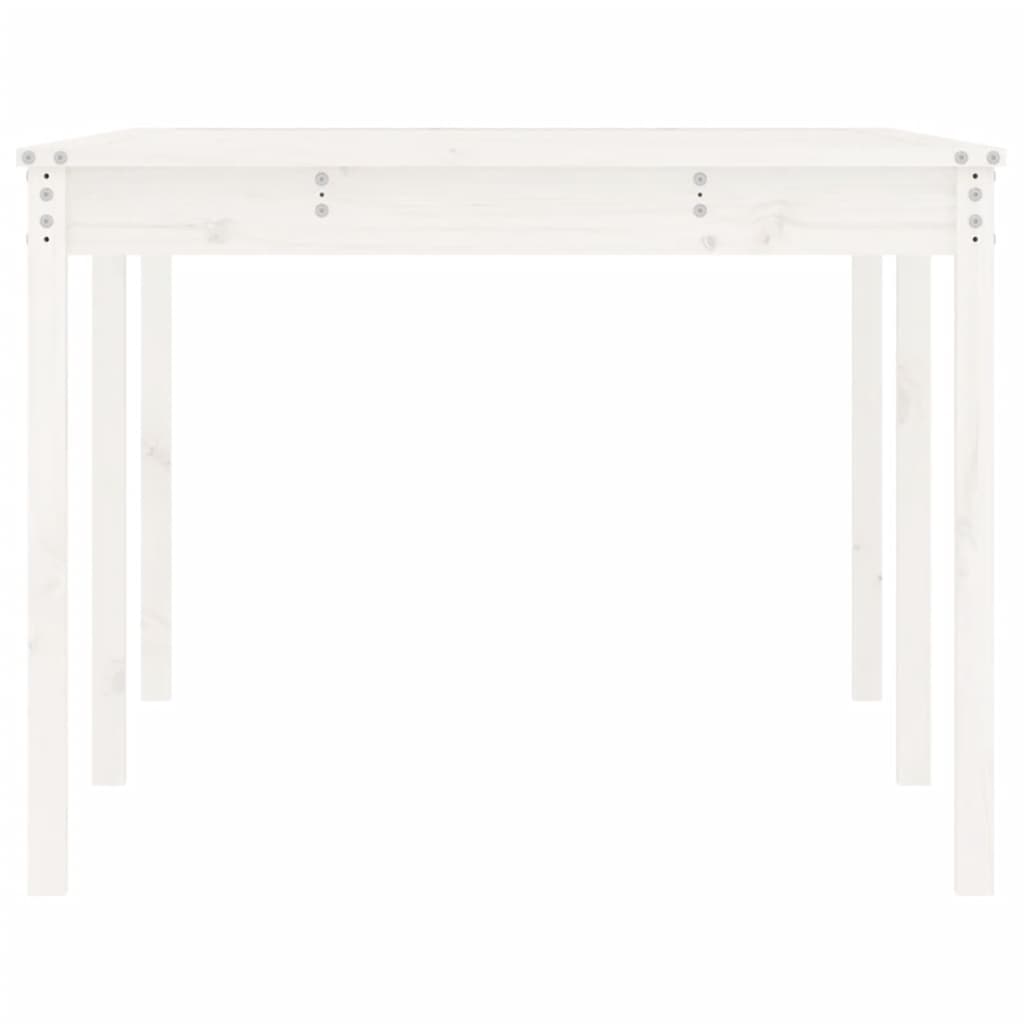 vidaXL Garden Table White 203.5x100x76 cm Solid Wood Pine