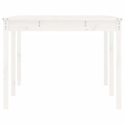 vidaXL Garden Table White 203.5x100x76 cm Solid Wood Pine