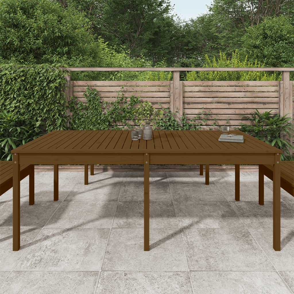 vidaXL Garden Table Honey Brown 203,5x100x76 cm Solid Wood Pine