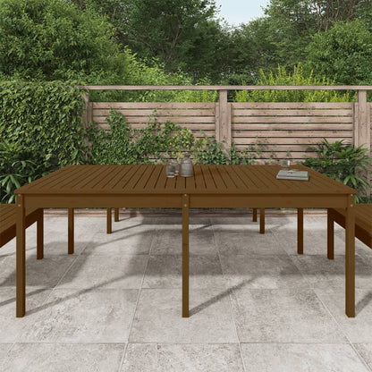 vidaXL Garden Table Honey Brown 203,5x100x76 cm Solid Wood Pine