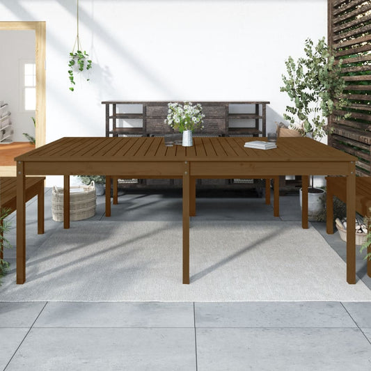 vidaXL Garden Table Honey Brown 203,5x100x76 cm Solid Wood Pine