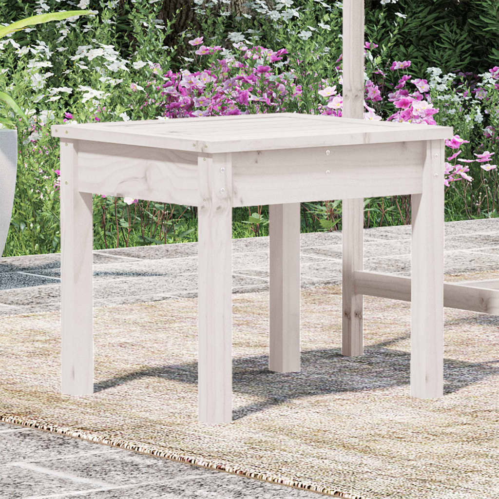 vidaXL Garden Bench White 50x44x45 cm Solid Wood Pine