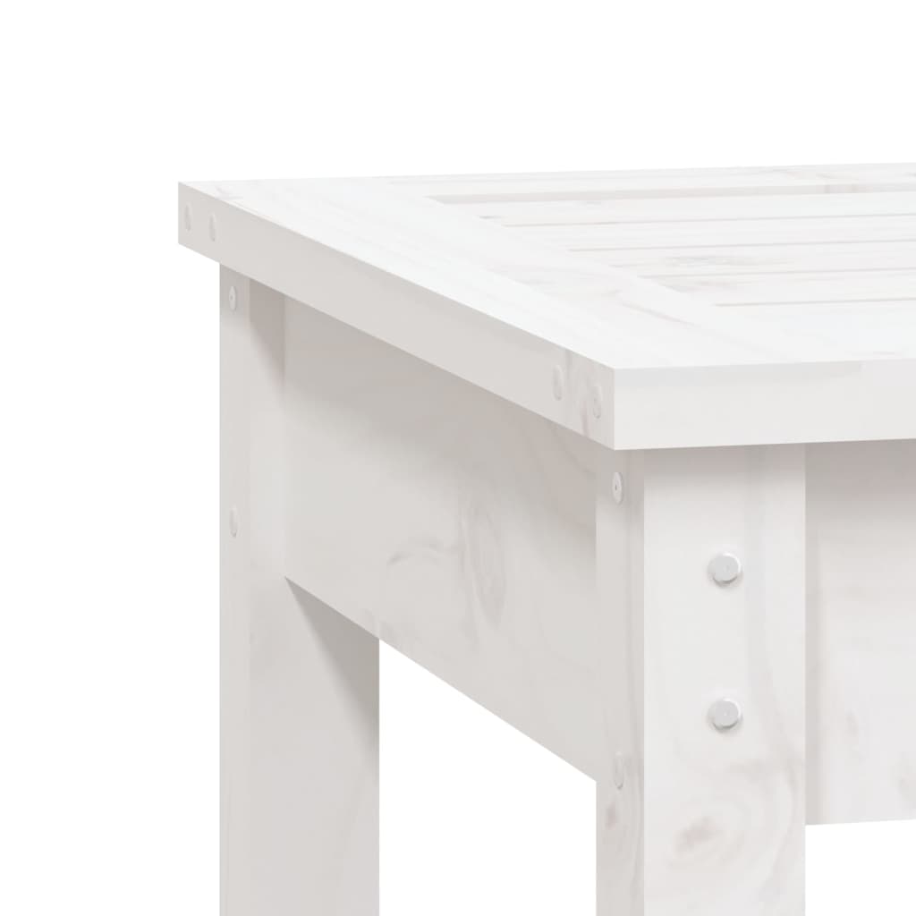 vidaXL Garden Bench White 50x44x45 cm Solid Wood Pine