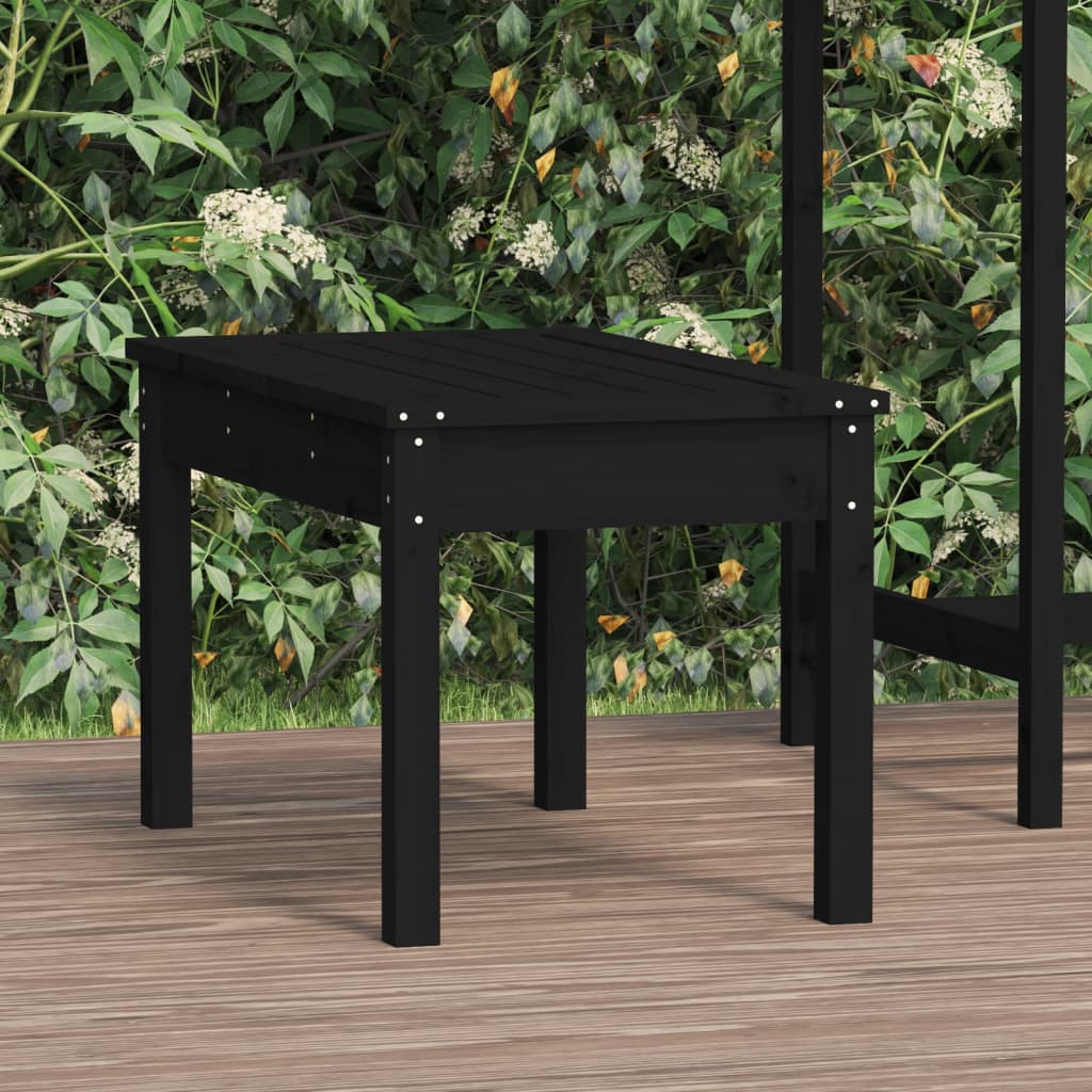 vidaXL Garden Bench Black 80x44x45 cm Solid Wood Pine