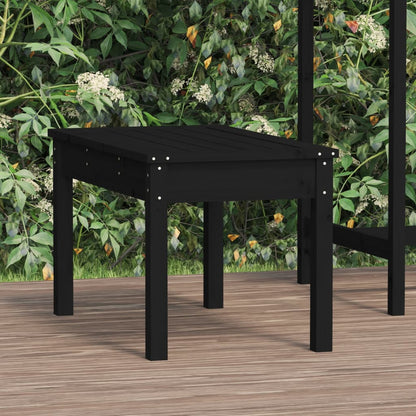 vidaXL Garden Bench Black 80x44x45 cm Solid Wood Pine