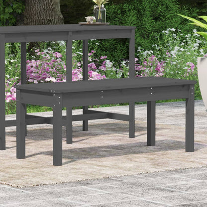 vidaXL Garden Bench | Grey | Solid pine wood | Medium | Classic/Traditional
