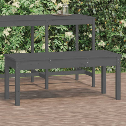 vidaXL Garden Bench | Grey | Solid pine wood | Medium | Classic/Traditional