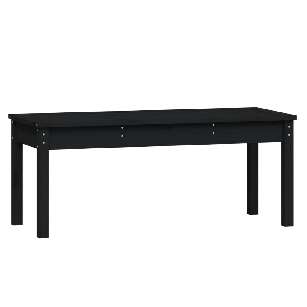 vidaXL Garden Bench | Black | Solid pine wood | Standard | Seats Many