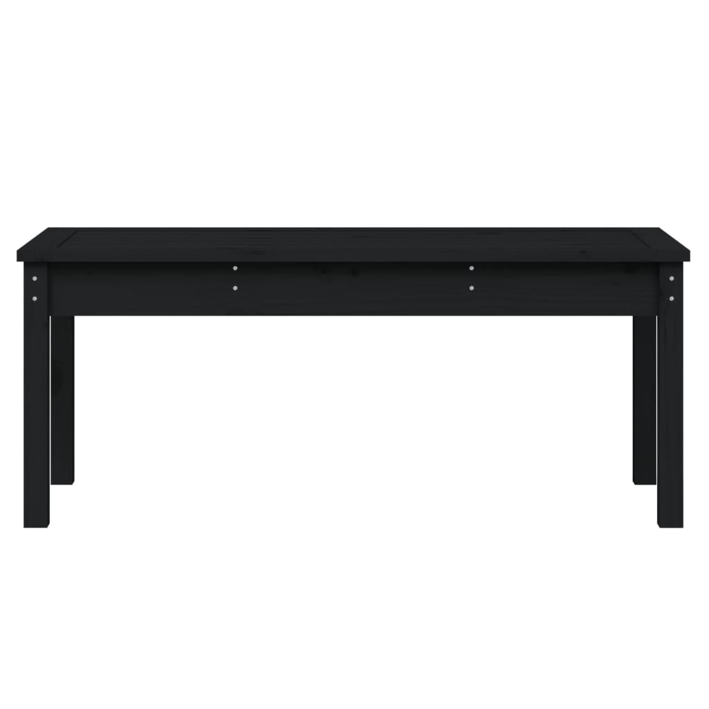vidaXL Garden Bench | Black | Solid pine wood | Standard | Seats Many