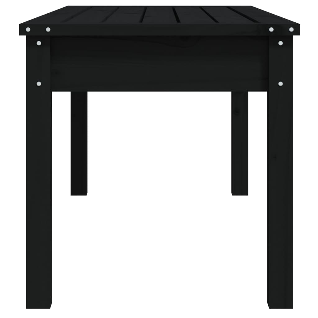 vidaXL Garden Bench | Black | Solid pine wood | Standard | Seats Many