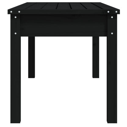 vidaXL Garden Bench | Black | Solid pine wood | Standard | Seats Many