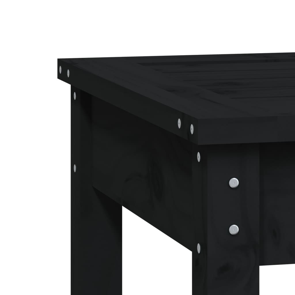 vidaXL Garden Bench | Black | Solid pine wood | Standard | Seats Many