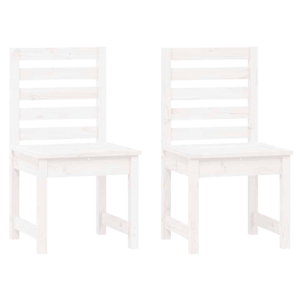 vidaXL Garden Chairs 2 pcs White 50x48x91.5 cm Solid Wood Pine