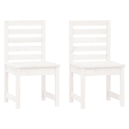 vidaXL Garden Chairs 2 pcs White 50x48x91.5 cm Solid Wood Pine