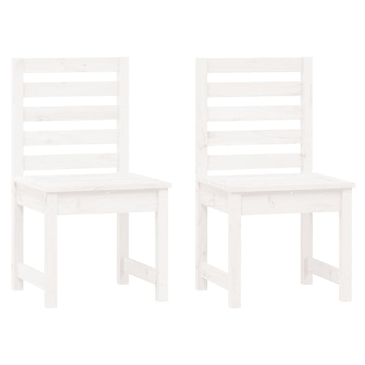 vidaXL Garden Chairs 2 pcs White 50x48x91,5 cm Solid Wood Pine