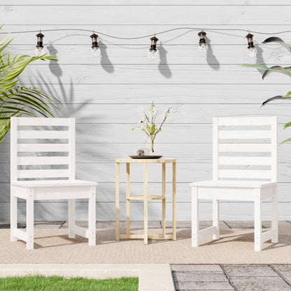 vidaXL Garden Chairs 2 pcs White 50x48x91.5 cm Solid Wood Pine