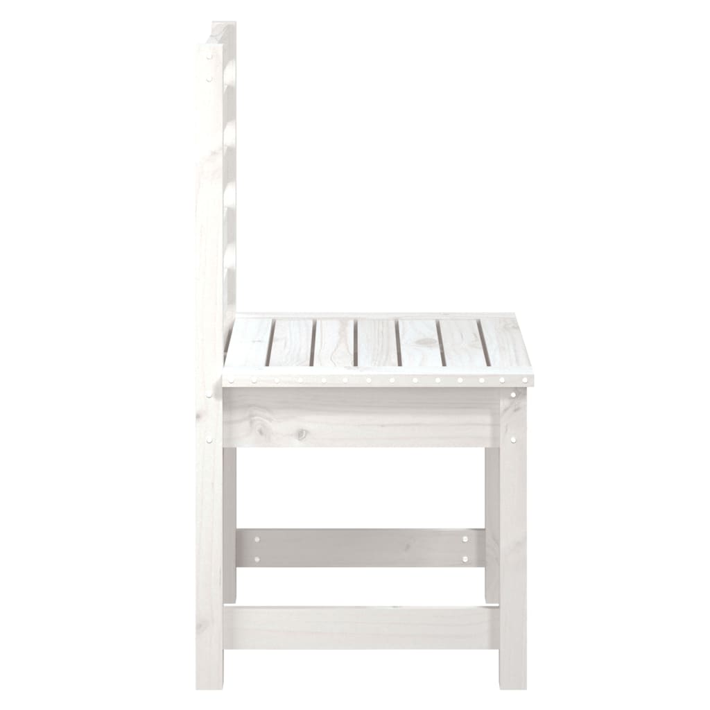 vidaXL Garden Chairs 2 pcs White 50x48x91.5 cm Solid Wood Pine