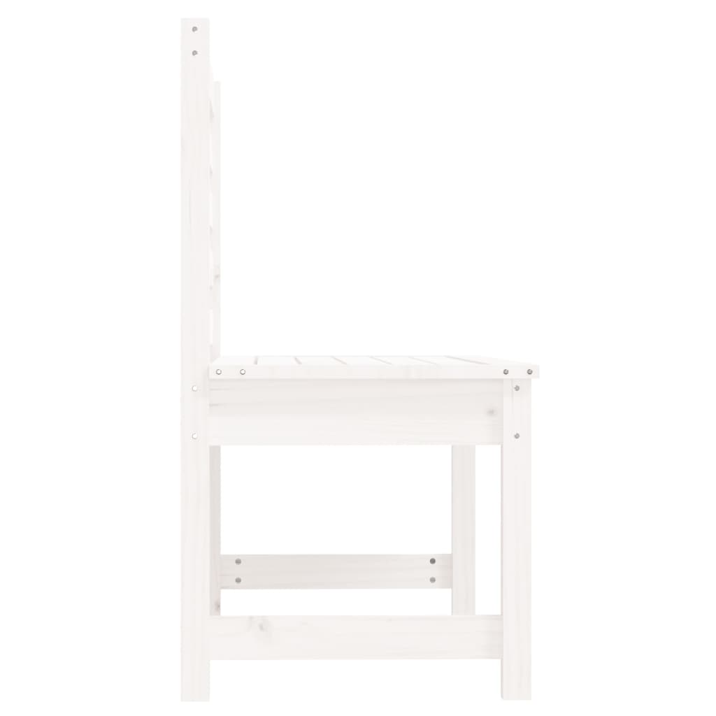 vidaXL Garden Bench White 109 cm Solid Wood Pine