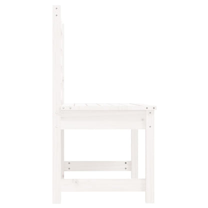 vidaXL Garden Bench White 109 cm Solid Wood Pine