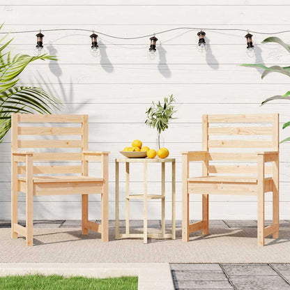 vidaXL Garden Chairs 2 pcs 60x48x91 cm Solid Wood Pine