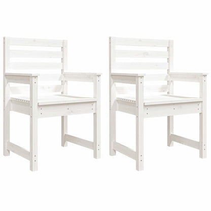 vidaXL Garden Chairs 2 pcs White 60x48x91 cm Solid Wood Pine