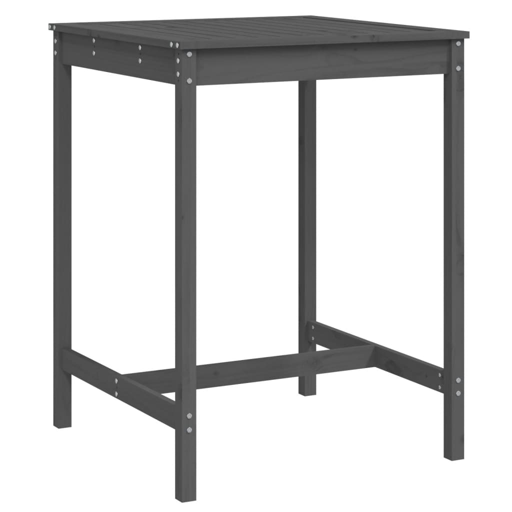 vidaXL Garden Table Grey 82.5x82.5x110 cm Solid Wood Pine
