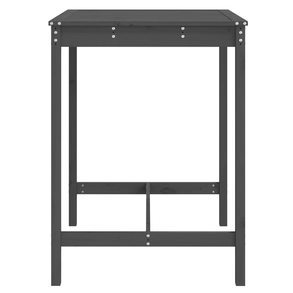 vidaXL Garden Table Grey 82.5x82.5x110 cm Solid Wood Pine