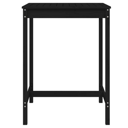 vidaXL Garden Table Black 82.5x82.5x110 cm Solid Wood Pine