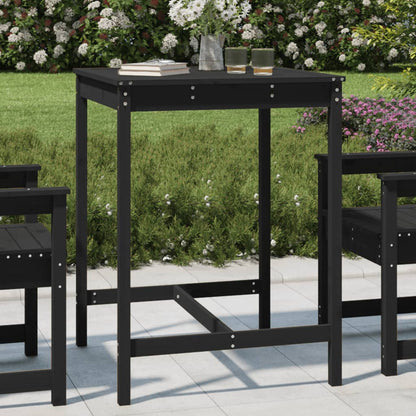 vidaXL Garden Table Black 82,5x82,5x110 cm Solid Wood Pine