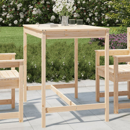 vidaXL Garden Table 121x82.5x110 cm Solid Wood Pine