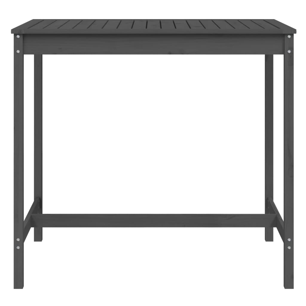 vidaXL Garden Table Grey 121x82.5x110 cm Solid Wood Pine