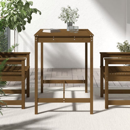 vidaXL Garden Table Honey Brown 121x82,5x110 cm Solid Wood Pine