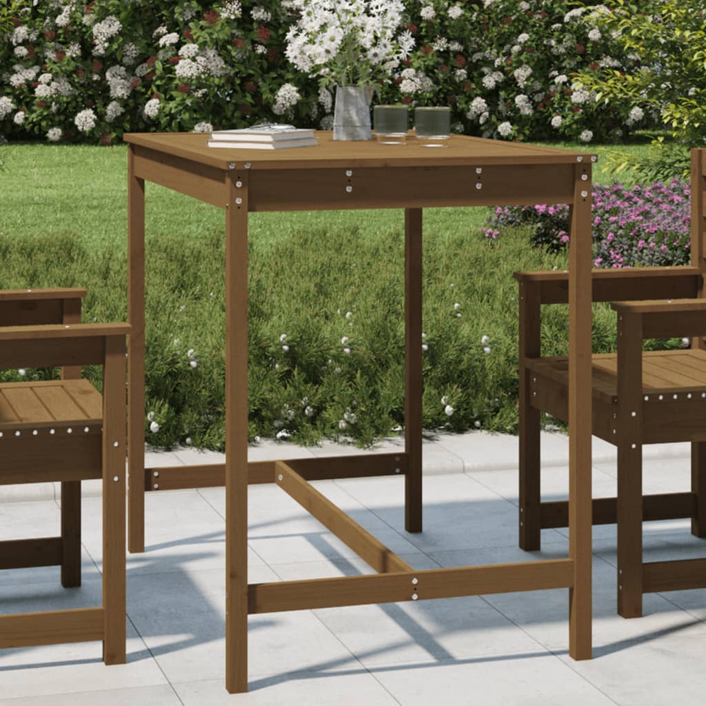 vidaXL Garden Table Honey Brown 121x82.5x110 cm Solid Wood Pine