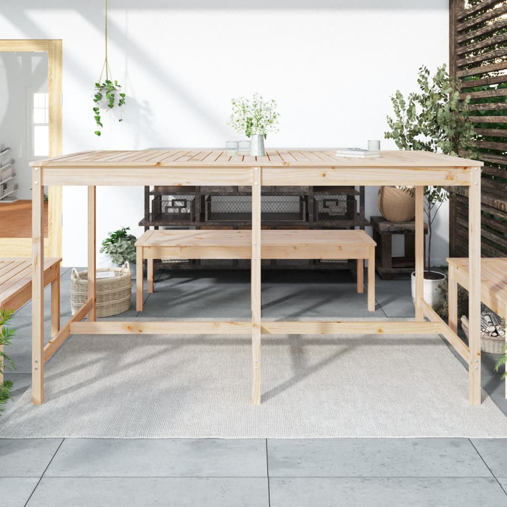 vidaXL Garden Table 203.5x90x110 cm Solid Wood Pine