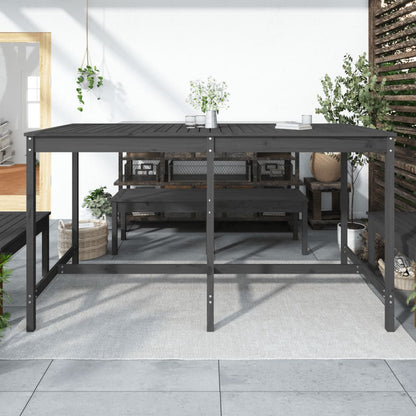 vidaXL Garden Table Grey 203,5x90x110 cm Solid Wood Pine