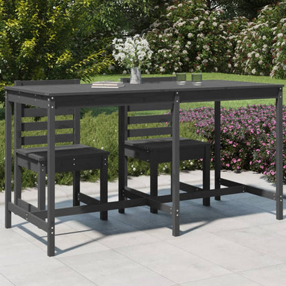 vidaXL Garden Table Grey 203,5x90x110 cm Solid Wood Pine